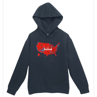 Trump Signature Usa Map Jd Vance Maga Inauguration Day 2025 Urban Pullover Hoodie