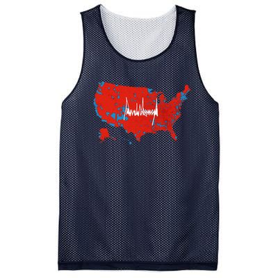 Trump Signature Usa Map Jd Vance Maga Inauguration Day 2025 Mesh Reversible Basketball Jersey Tank