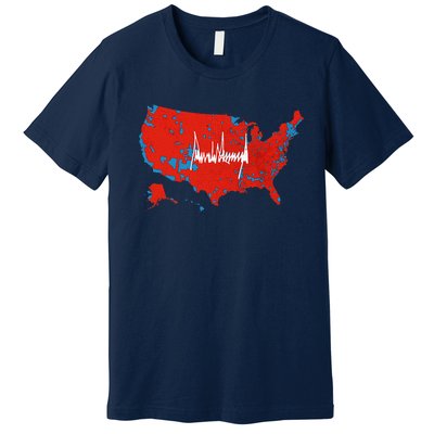 Trump Signature Usa Map Jd Vance Maga Inauguration Day 2025 Premium T-Shirt