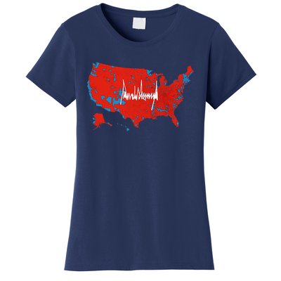 Trump Signature Usa Map Jd Vance Maga Inauguration Day 2025 Women's T-Shirt