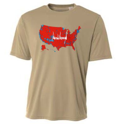 Trump Signature Usa Map Jd Vance Maga Inauguration Day 2025 Cooling Performance Crew T-Shirt