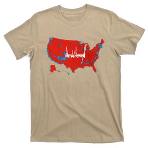 Trump Signature Usa Map Jd Vance Maga Inauguration Day 2025 T-Shirt