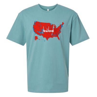 Trump Signature Usa Map Jd Vance Maga Inauguration Day 2025 Sueded Cloud Jersey T-Shirt