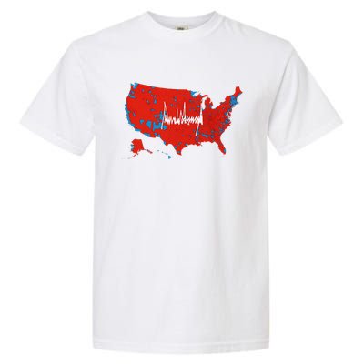 Trump Signature Usa Map Jd Vance Maga Inauguration Day 2025 Garment-Dyed Heavyweight T-Shirt