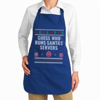 Tech Support Ugly Christmas Funny Computer It Nerd Xmas Cool Gift Full-Length Apron With Pockets