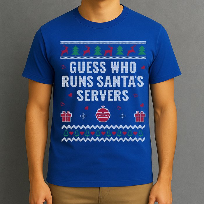 Tech Support Ugly Christmas Funny Computer It Nerd Xmas Cool Gift T-Shirt