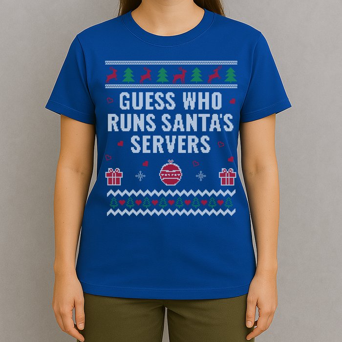 Tech Support Ugly Christmas Funny Computer It Nerd Xmas Cool Gift T-Shirt