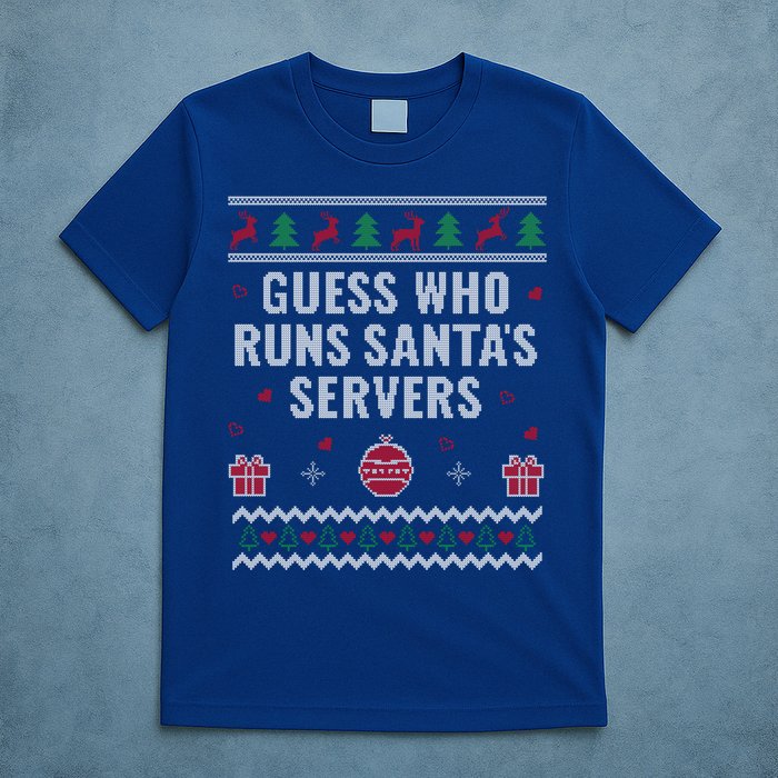 Tech Support Ugly Christmas Funny Computer It Nerd Xmas Cool Gift T-Shirt