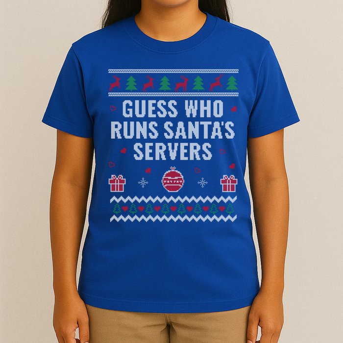 Tech Support Ugly Christmas Funny Computer It Nerd Xmas Cool Gift T-Shirt