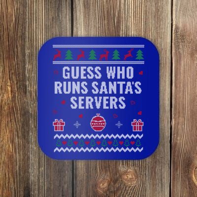 Tech Support Ugly Christmas Funny Computer It Nerd Xmas Cool Gift Coaster
