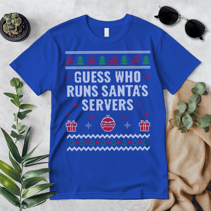 Tech Support Ugly Christmas Funny Computer It Nerd Xmas Cool Gift Premium T-Shirt
