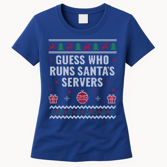 Tech Support Ugly Christmas Funny Computer It Nerd Xmas Cool Gift Women's T-Shirt