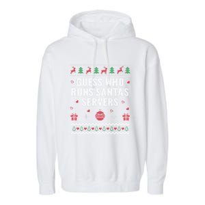 Tech Support Ugly Christmas Funny Computer It Nerd Xmas Cool Gift Garment-Dyed Fleece Hoodie