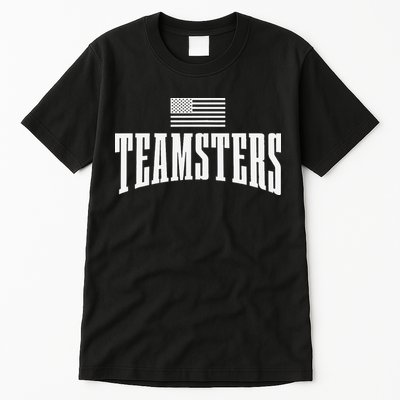 Teamsters Solidarity Union Worker Labor Protest Usa Flag Tall T-Shirt