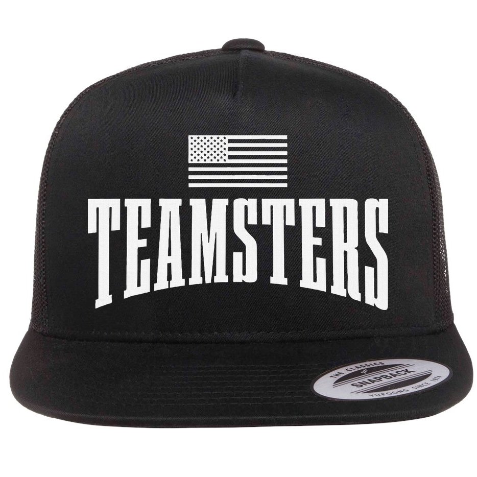 Teamsters Solidarity Union Worker Labor Protest Usa Flag Flat Bill Trucker Hat