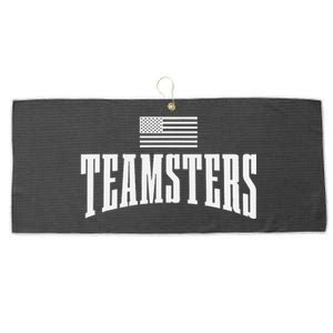 Teamsters Solidarity Union Worker Labor Protest Usa Flag Large Microfiber Waffle Golf Towel