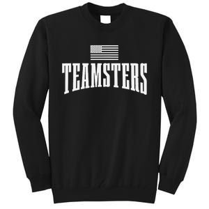 Teamsters Solidarity Union Worker Labor Protest Usa Flag Tall Sweatshirt