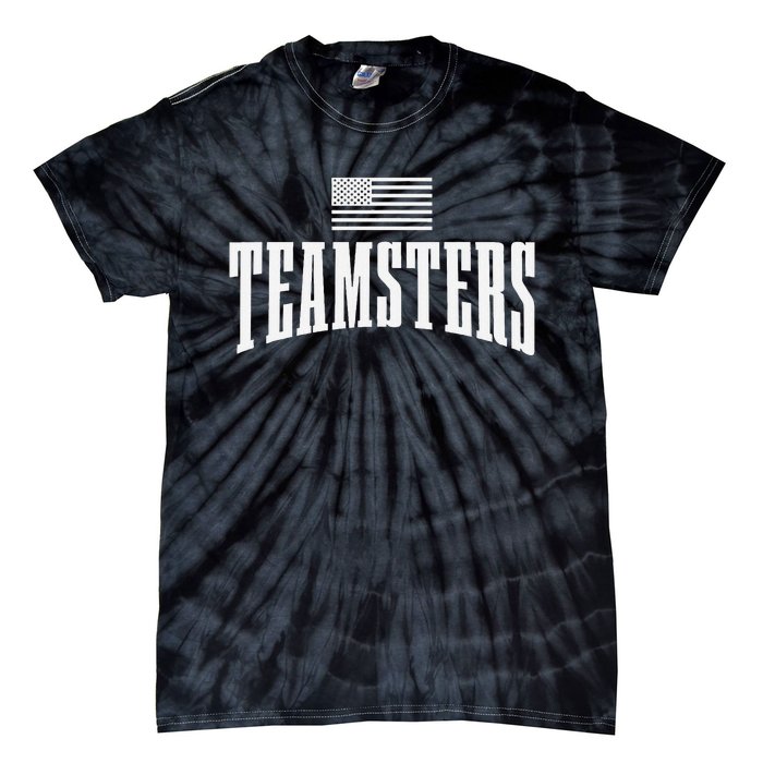 Teamsters Solidarity Union Worker Labor Protest Usa Flag Tie-Dye T-Shirt