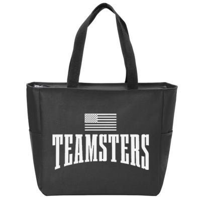 Teamsters Solidarity Union Worker Labor Protest Usa Flag Zip Tote Bag