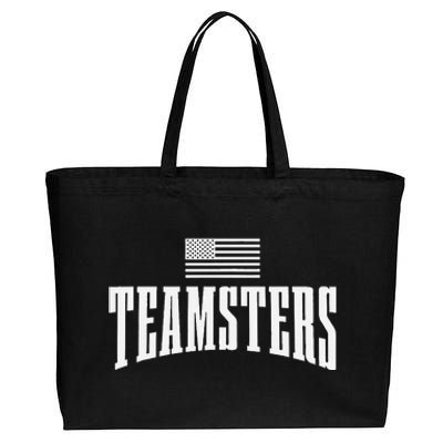 Teamsters Solidarity Union Worker Labor Protest Usa Flag Cotton Canvas Jumbo Tote