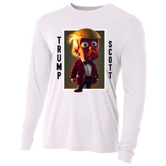 Trump Scott Voter Clothing 2024 Election Cooling Performance Long Sleeve Crew