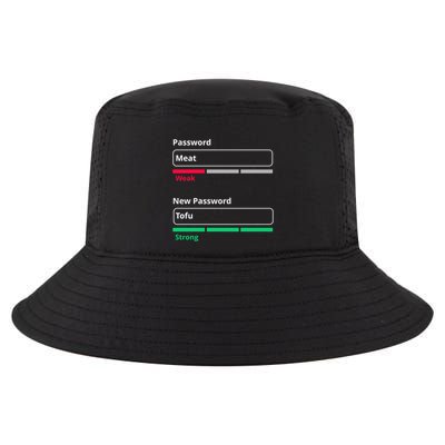 Tofu Saying Vegan Meme Password Weak Strong Tofu Cute Gift Cool Comfort Performance Bucket Hat