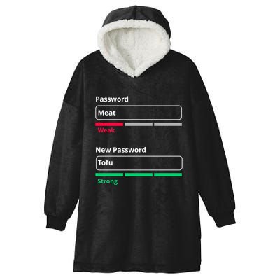 Tofu Saying Vegan Meme Password Weak Strong Tofu Cute Gift Hooded Wearable Blanket