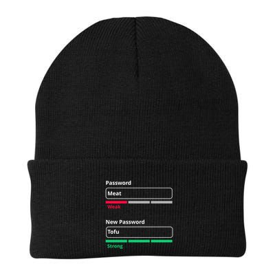 Tofu Saying Vegan Meme Password Weak Strong Tofu Cute Gift Beanie