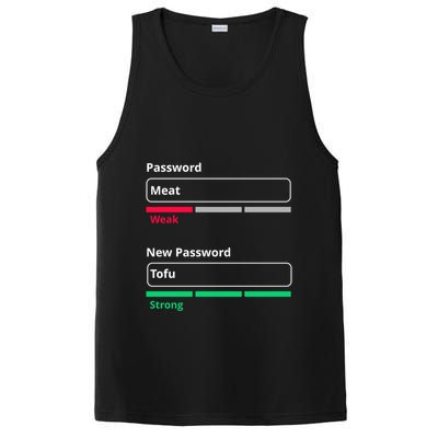 Tofu Saying Vegan Meme Password Weak Strong Tofu Cute Gift PosiCharge Competitor Tank