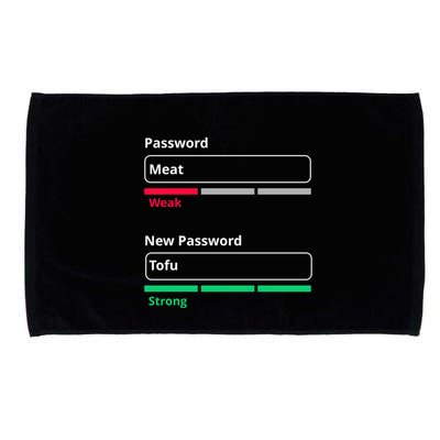 Tofu Saying Vegan Meme Password Weak Strong Tofu Cute Gift Microfiber Hand Towel