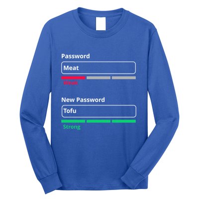 Tofu Saying Vegan Meme Password Weak Strong Tofu Cute Gift Long Sleeve Shirt