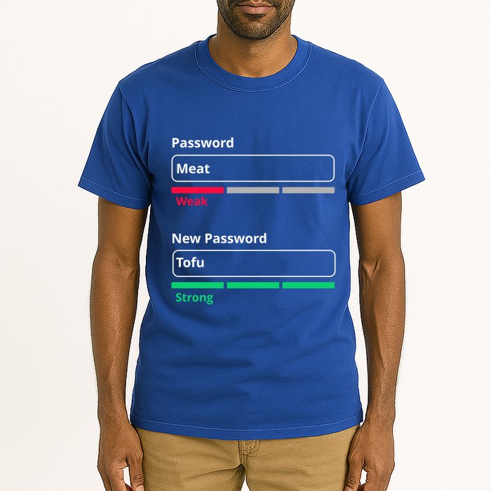 Tofu Saying Vegan Meme Password Weak Strong Tofu Cute Gift Tall T-Shirt