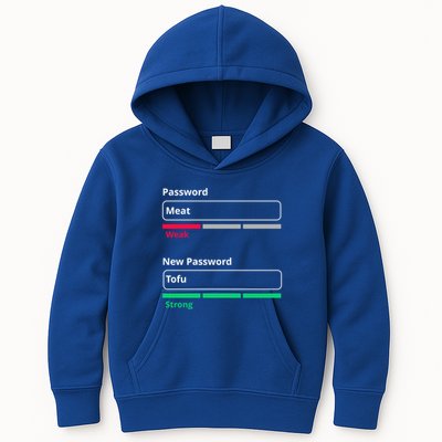 Tofu Saying Vegan Meme Password Weak Strong Tofu Cute Gift Kids Hoodie