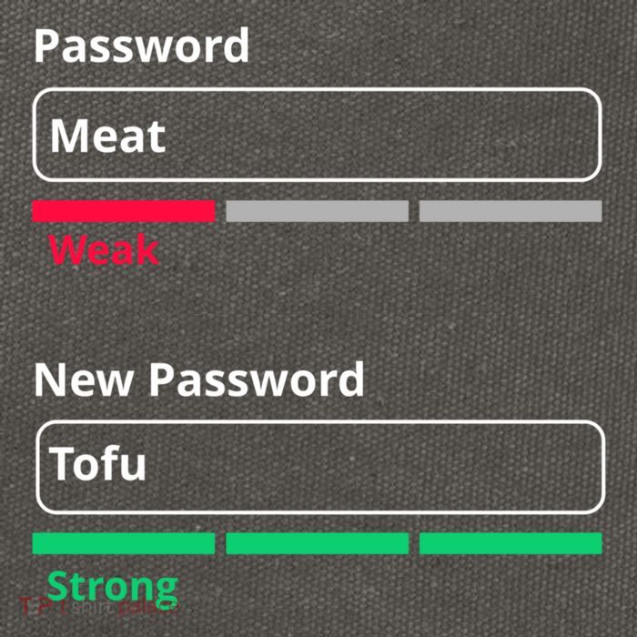 Tofu Saying Vegan Meme Password Weak Strong Tofu Cute Gift Cotton Canvas Backpack