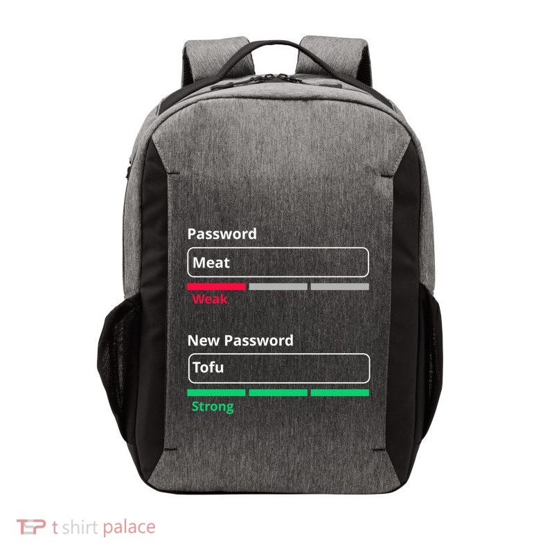 Tofu Saying Vegan Meme Password Weak Strong Tofu Cute Gift Vector Backpack