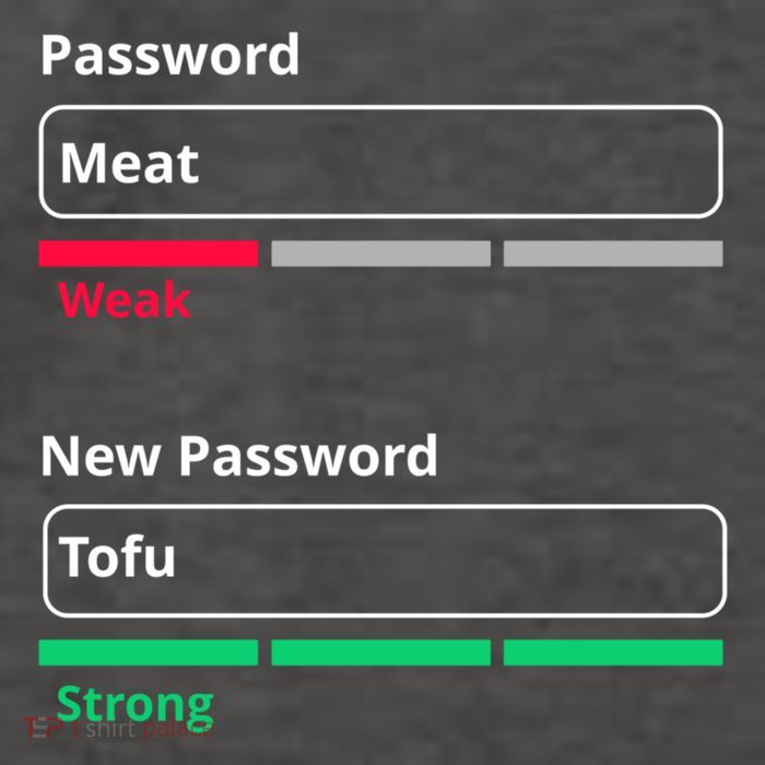 Tofu Saying Vegan Meme Password Weak Strong Tofu Cute Gift Vector Backpack