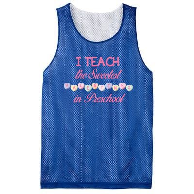 Teacher Sweetest Valentines Day Preschool Cool Gift Mesh Reversible Basketball Jersey Tank