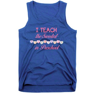 Teacher Sweetest Valentines Day Preschool Cool Gift Tank Top