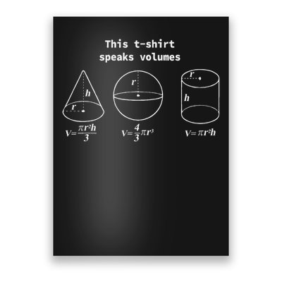 This Speaks Volumes Funny Maths Science Geeky Pun Poster