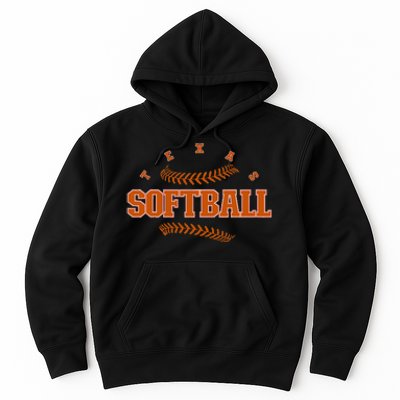 Texas Softball Vintage Softball Fan Hoodie