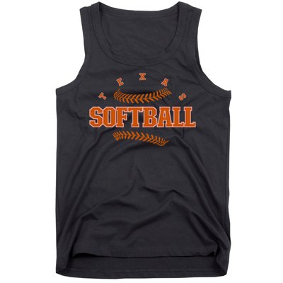 Texas Softball Vintage Softball Fan Tank Top