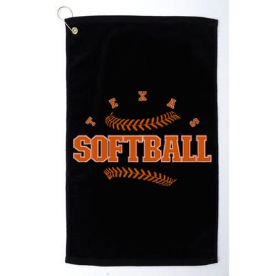 Texas Softball Vintage Softball Fan Platinum Collection Golf Towel