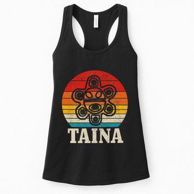 Taina Sun Vintage Puerto Rico Boricua Taino Boriken Boriquen Womens Tank Top