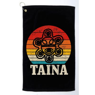 Taina Sun Vintage Puerto Rico Boricua Taino Boriken Boriquen Golf Towel