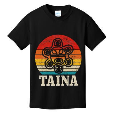 Taina Sun Vintage Puerto Rico Boricua Taino Boriken Boriquen Kids T-Shirt