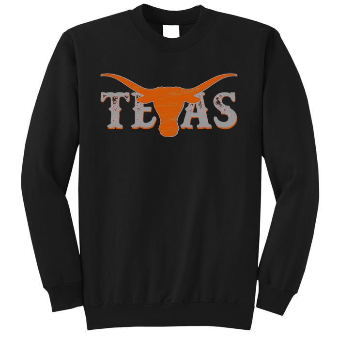 Texas State Vintage Proud Texans Distressed Tall Sweatshirt