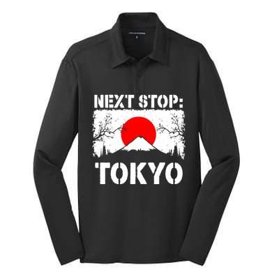 Tokyo Summer Vacation Trip Next Stop Vacay Vibes Souvenir Meaningful Gift Silk Touch Performance Long Sleeve Polo