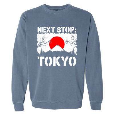 Tokyo Summer Vacation Trip Next Stop Vacay Vibes Souvenir Meaningful Gift Garment-Dyed Sweatshirt