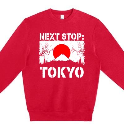 Tokyo Summer Vacation Trip Next Stop Vacay Vibes Souvenir Meaningful Gift Premium Crewneck Sweatshirt