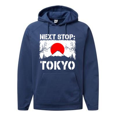 Tokyo Summer Vacation Trip Next Stop Vacay Vibes Souvenir Meaningful Gift Performance Fleece Hoodie